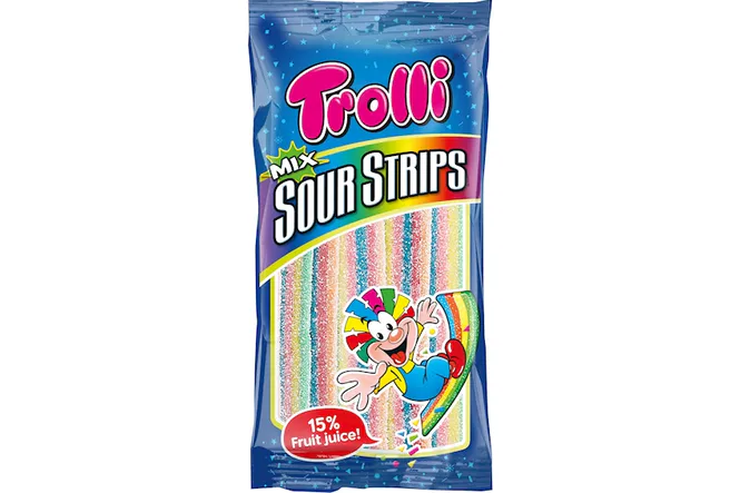 Hovedbilde Trolli Sour Strips Mix 85g