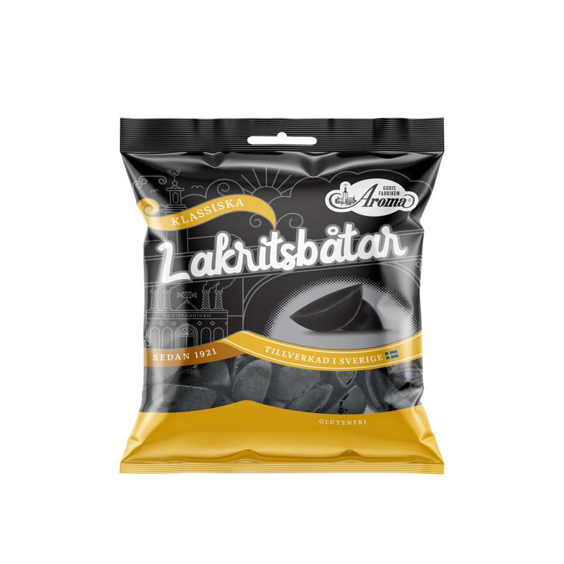 Aroma Lakritsbåtar 80g (Datotilbud)