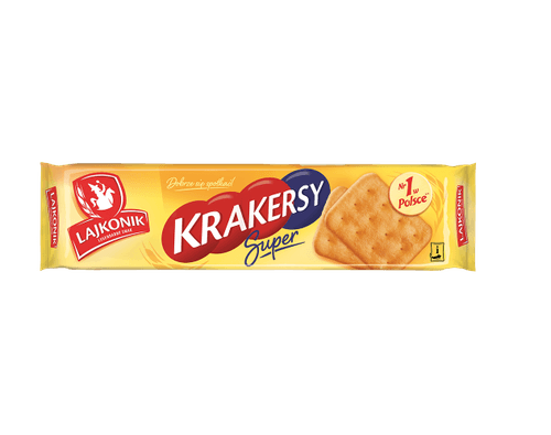 Lajkonik Salted Super Crackers 180g (Datotilbud)