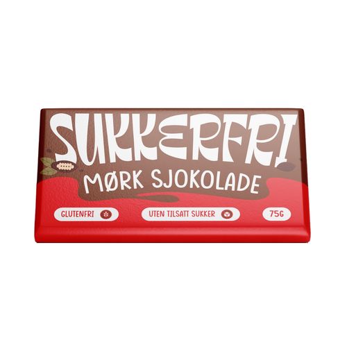 Sukkerfri Mørk Sjokolade 75g