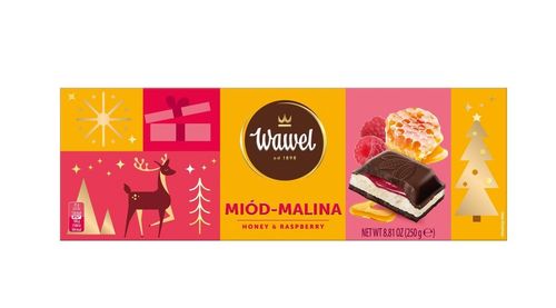 Wawel Chocolate Raspberry & Honey Filling 250g (Datotilbud)