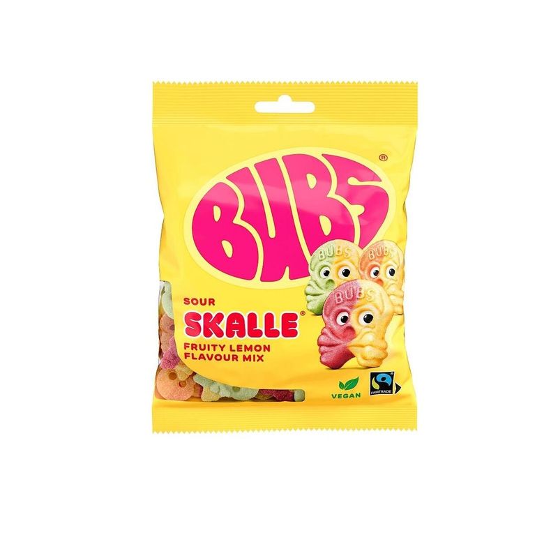 Bubs Sour Skalle Fruity Lemon Mix 90g