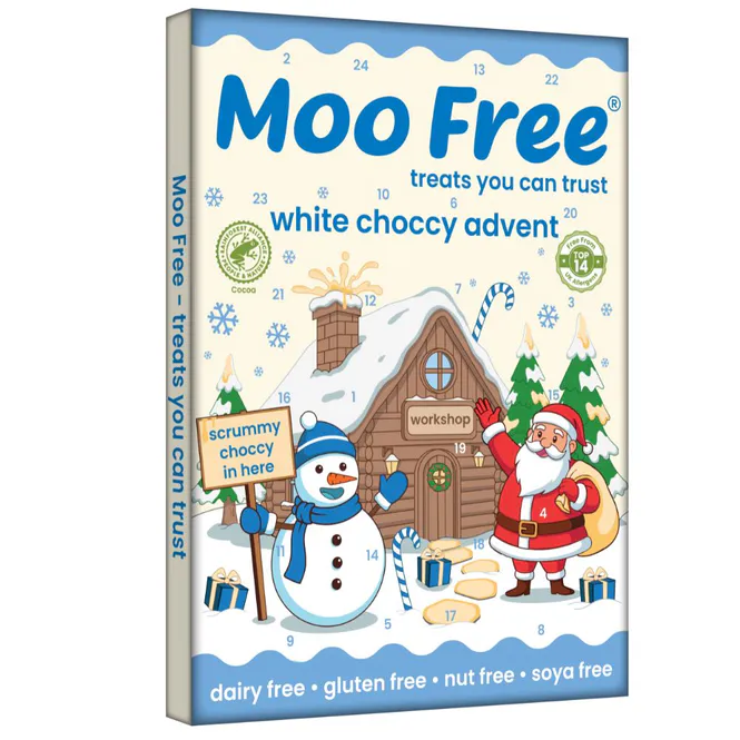 Hovedbilde Moo Free White Choccy Advent Calendar (Hvit) 70g