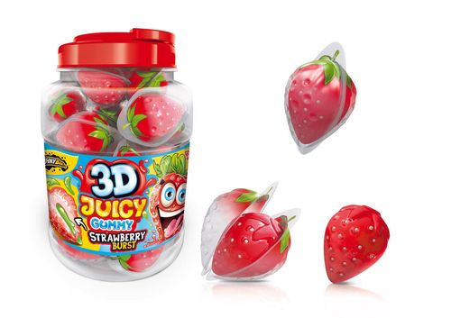 Juicy Gummy Strawberry 3D 18g