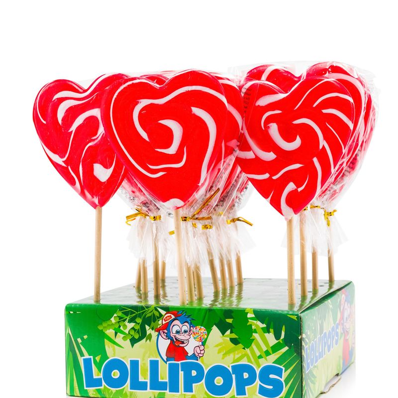 Spiral Heart Pop Red/White 260g (Datotilbud)