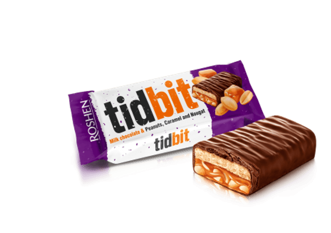 Hovedbilde Tidbit Bar Peanut, Caramel & Nougat 50g ...