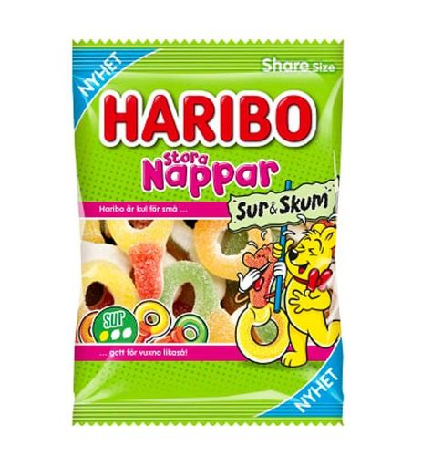Stora Nappar Frukt Sur 150g