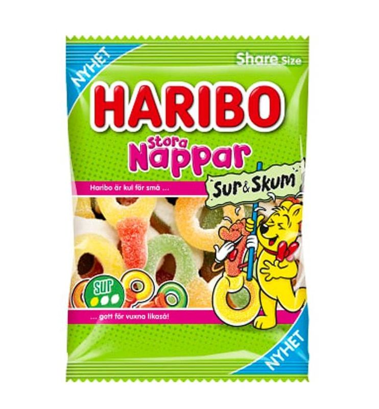 Stora Nappar Frukt Sur 150g