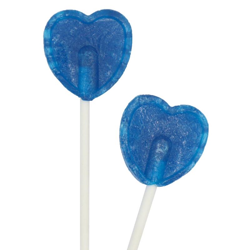 Large Blue Raspberry Lollipop Blue Raspberry Heart Lollipop 200stk | | Fri frakt over 500,-