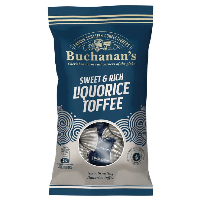 Hovedbilde Buchanan's Sweet & Rich Liquorice Toffee Bag 120g